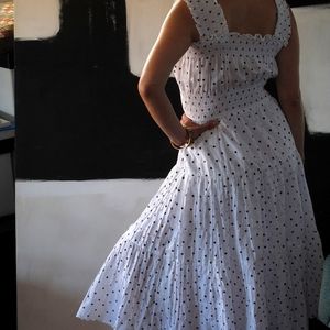 ***SOLD***Polkadot dress with ruffles